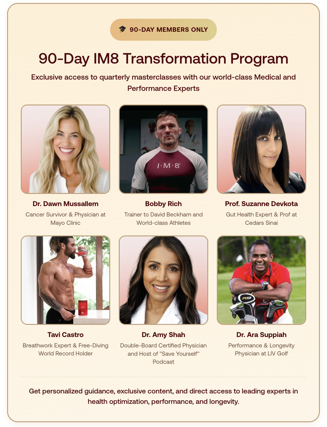IM8 Transformation Program Experts